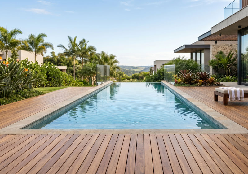 Deck de madeira para piscina: critérios técnicos que aumentam a segurança e a durabilidade
